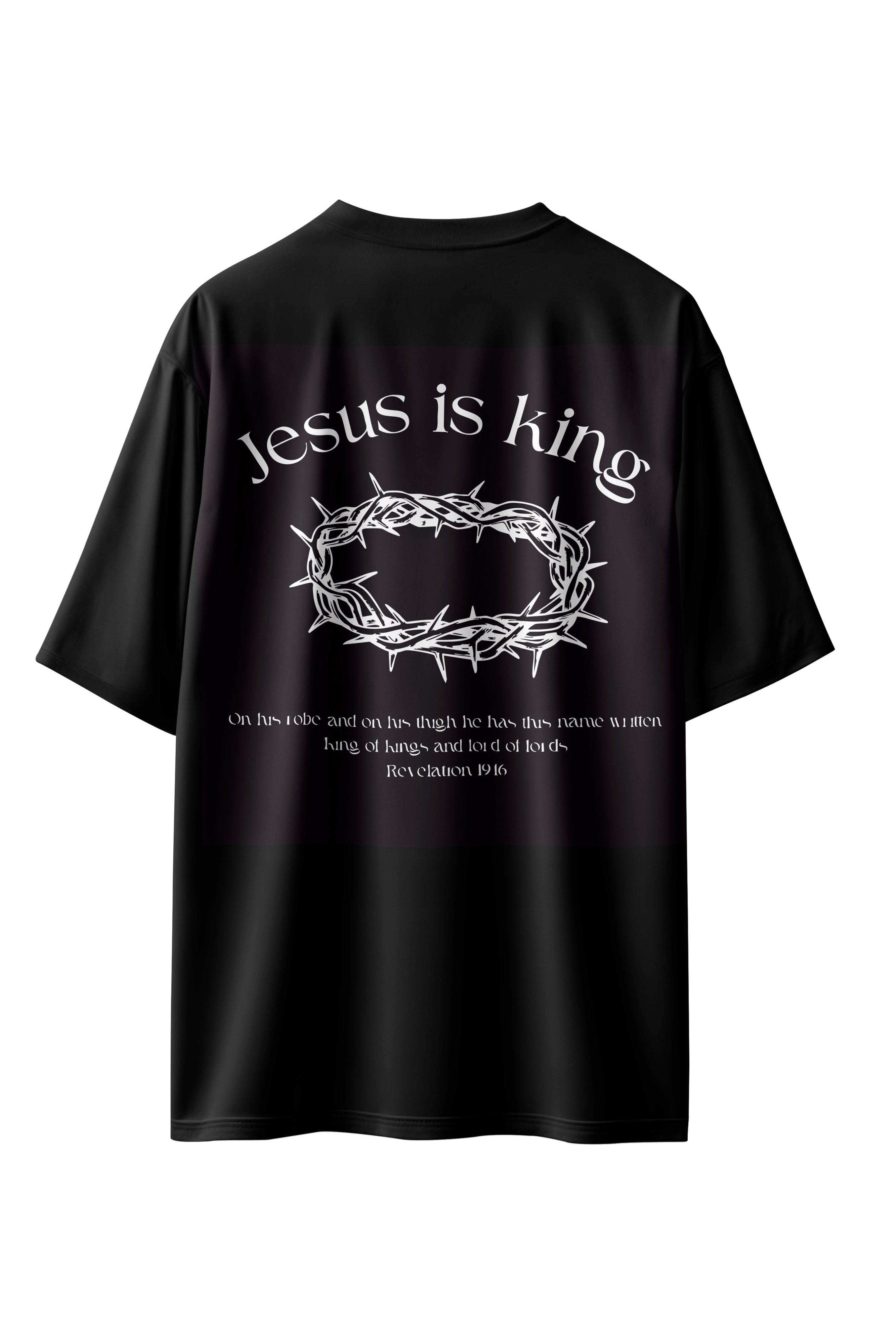 CAMISETA JESUS IS KING PRETA
