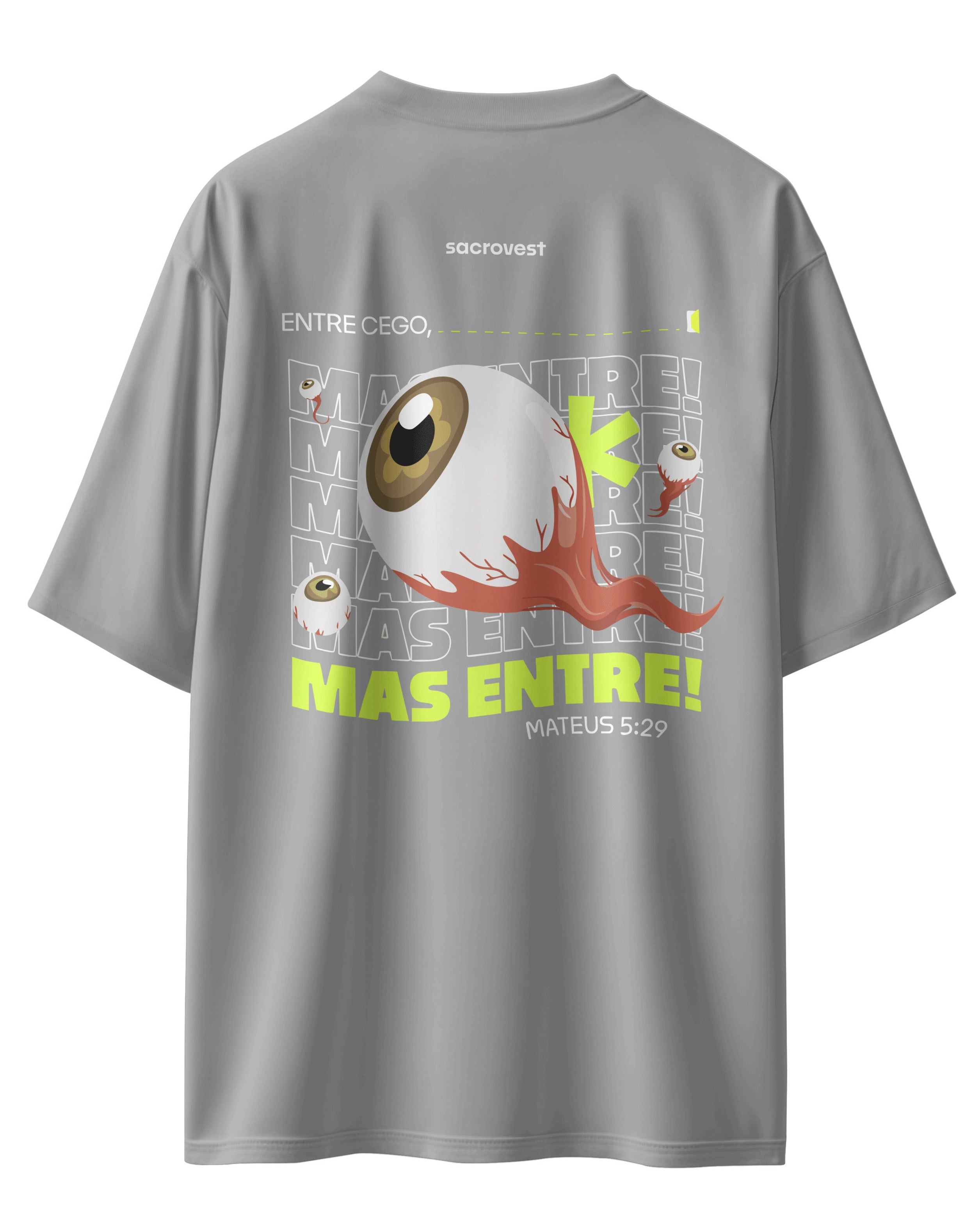 CAMISETA ENTRE CEGO CINZA