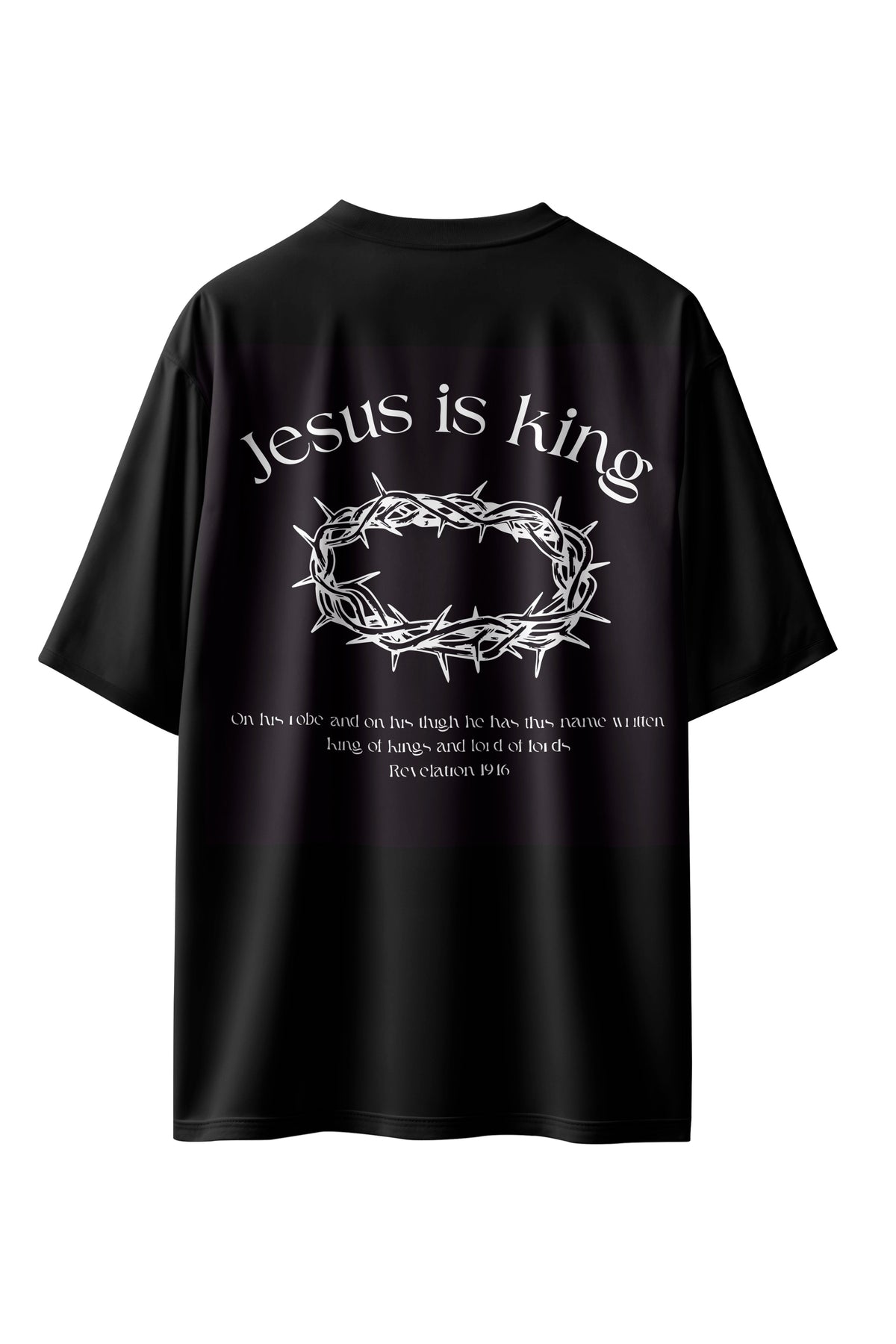 CAMISETA JESUS IS KING PRETA